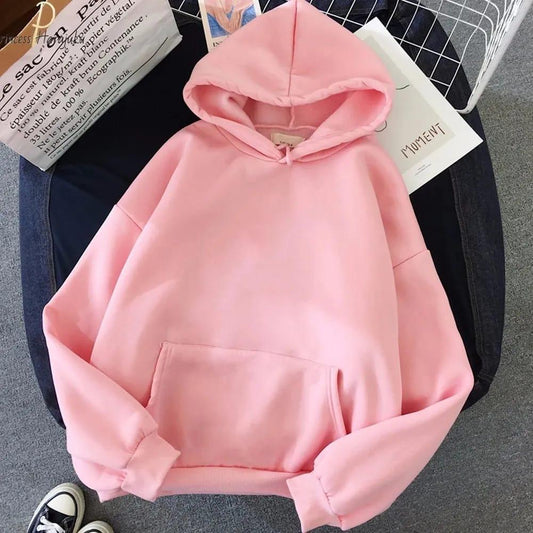 Uni Sex Plain Hoodie Pink