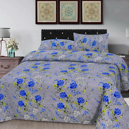 Cotton Printed Double Bed Sheet( 3 Pcs )