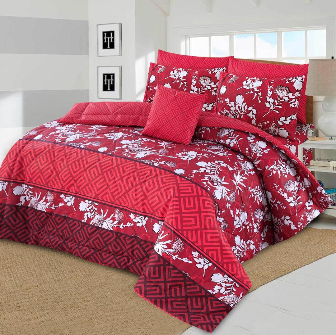 Premium Cotton Printed Comforter Set ( 7 Pcs )