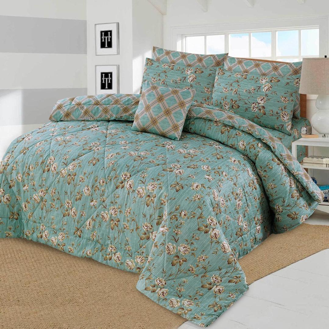 Premium Cotton Printed Comforter Set ( 7 Pcs )