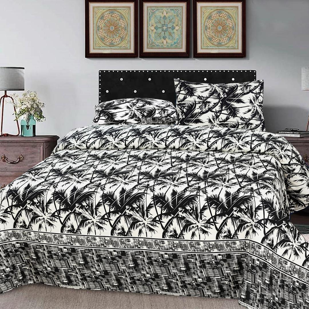 Cotton Printed Double Bed Sheet( 3 Pcs )