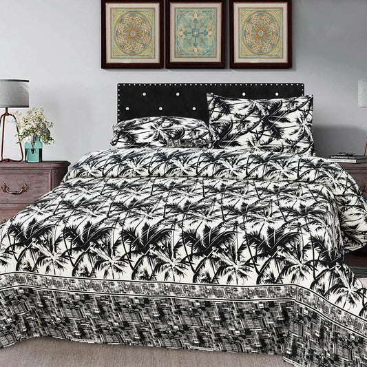 Cotton Printed Double Bed Sheet( 3 Pcs )