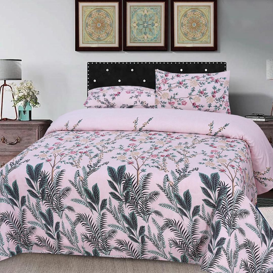 Cotton Printed Double Bed Sheet( 3 Pcs )