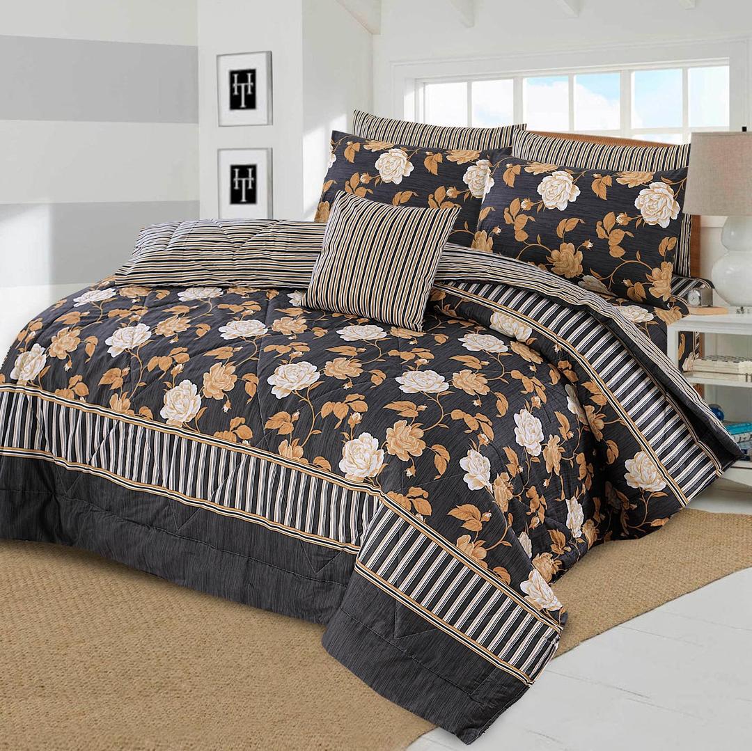 Premium Cotton Printed Comforter Set ( 7 Pcs )