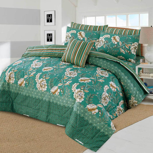 Premium Cotton Printed Comforter Set ( 7 Pcs )