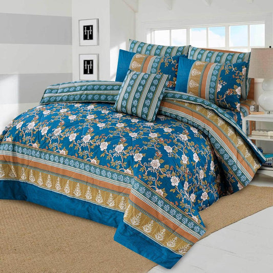 Premium Cotton Printed Comforter Set ( 7 Pcs )