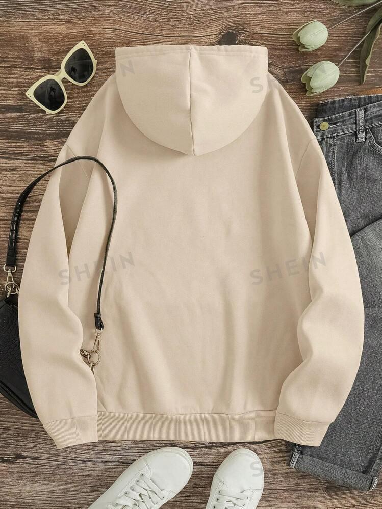 Uni Sex Plain Hoodie Beige