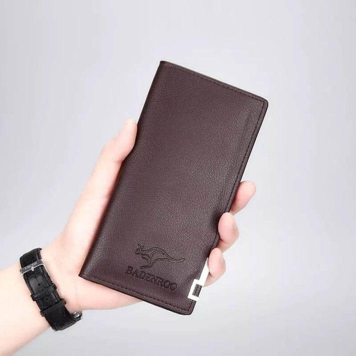 Trendy Leather Long Fold Wallet