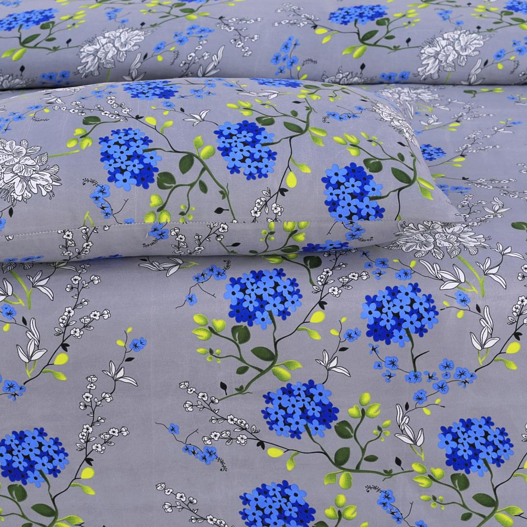 Cotton Printed Double Bed Sheet( 3 Pcs )