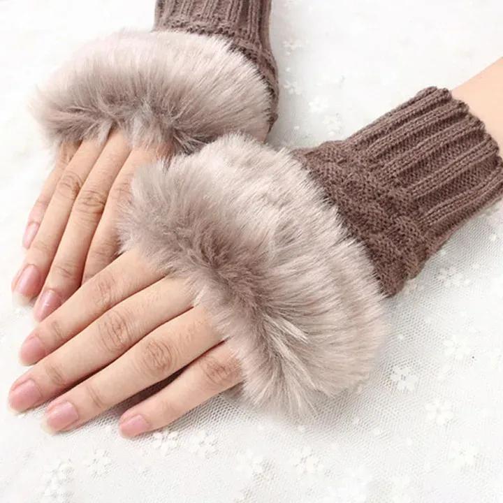 Wool Fur lined Gloves 2 pcs