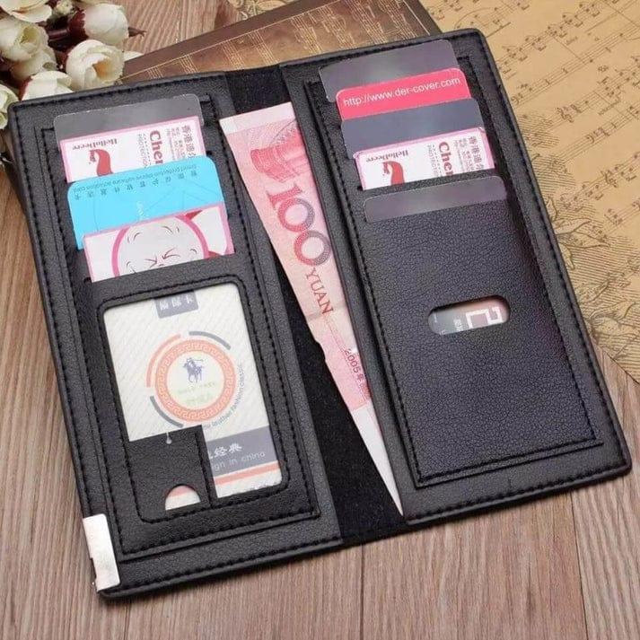 Trendy Leather Long Fold Wallet