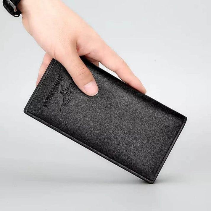 Trendy Leather Long Fold Wallet