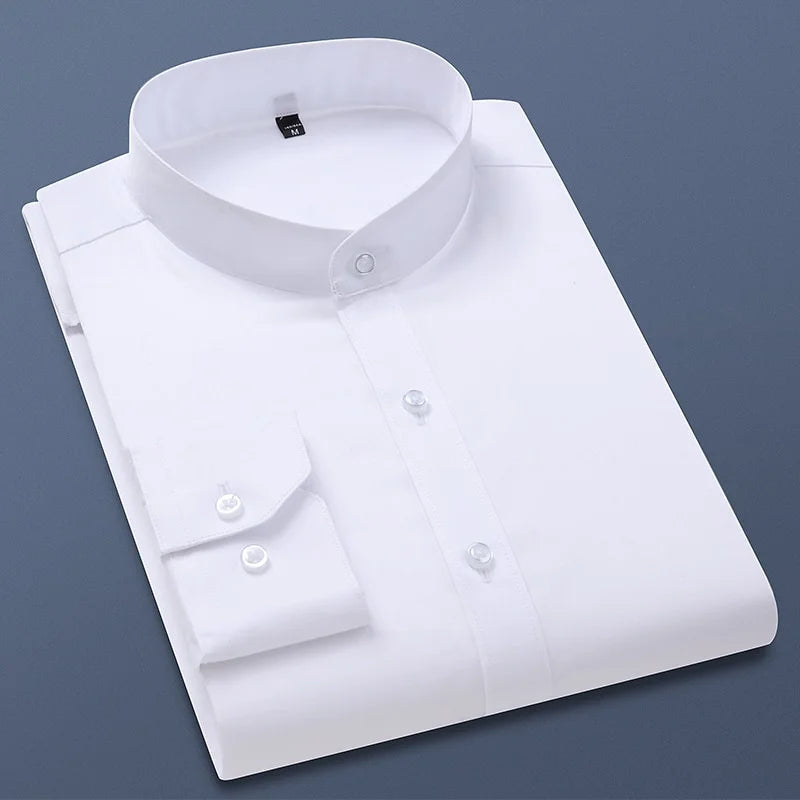 Premium Plain Cotton Formal Shirt Ban Collar