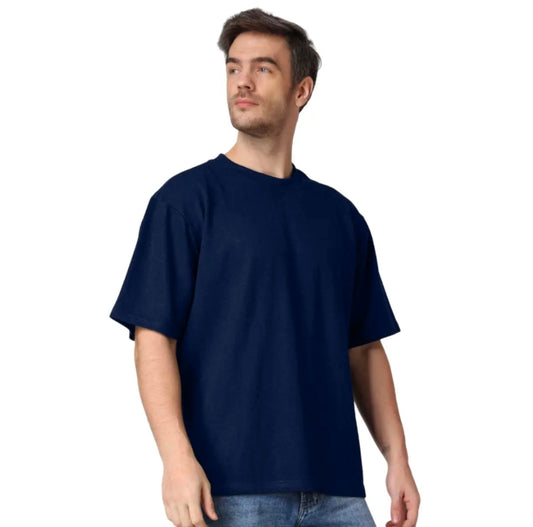 Navy Blue - Plain Oversized Drop Shoulder