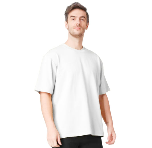 White - Plain Oversized Drop Shoulder