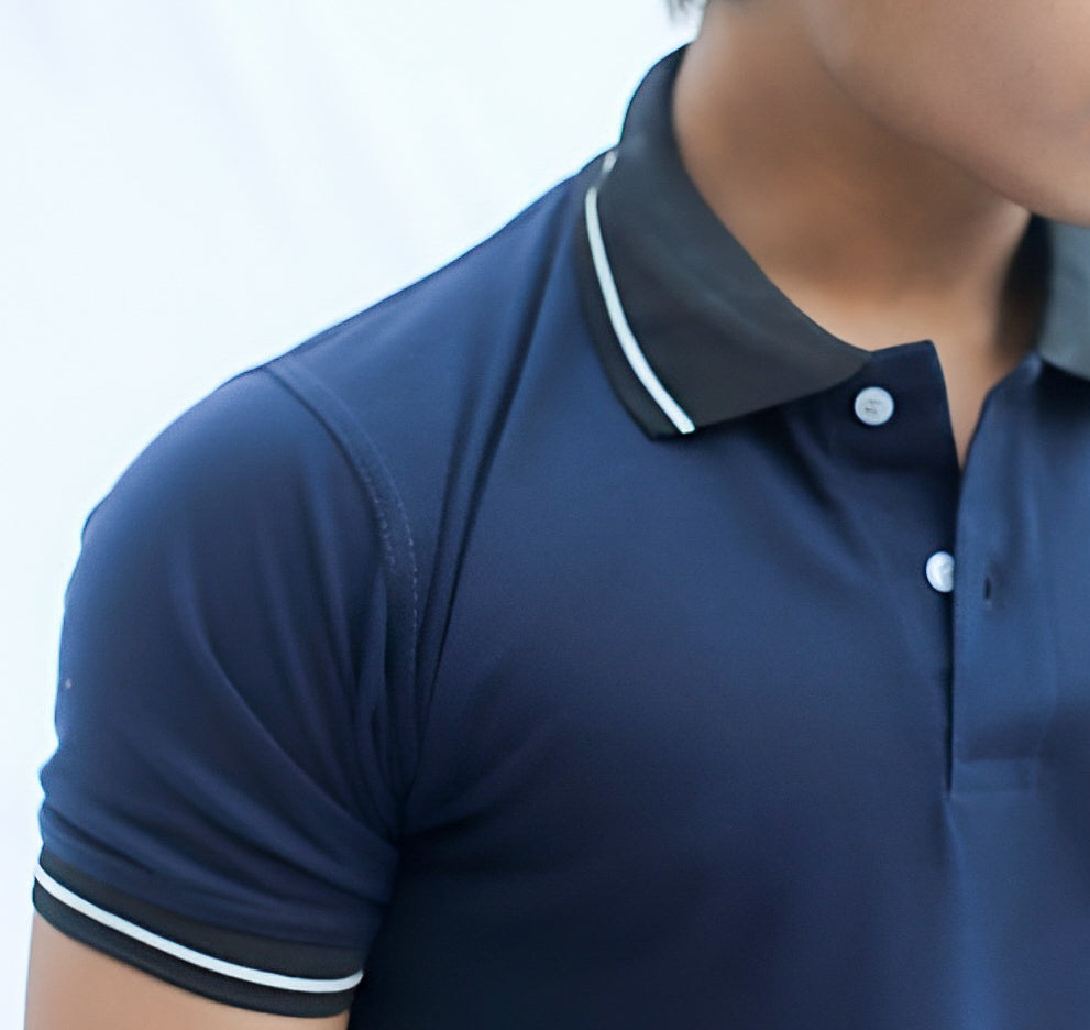 Men Tipping Polo Shirt ( Navy blue )