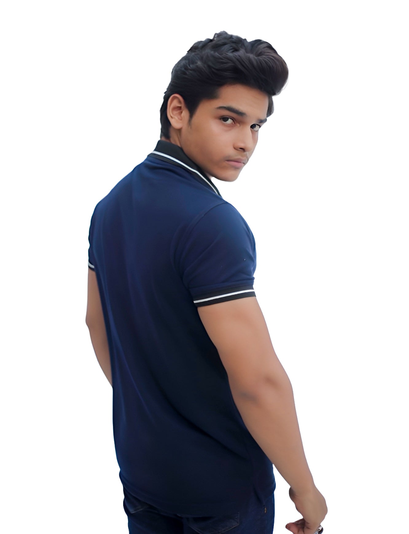 Men Tipping Polo Shirt ( Navy blue )