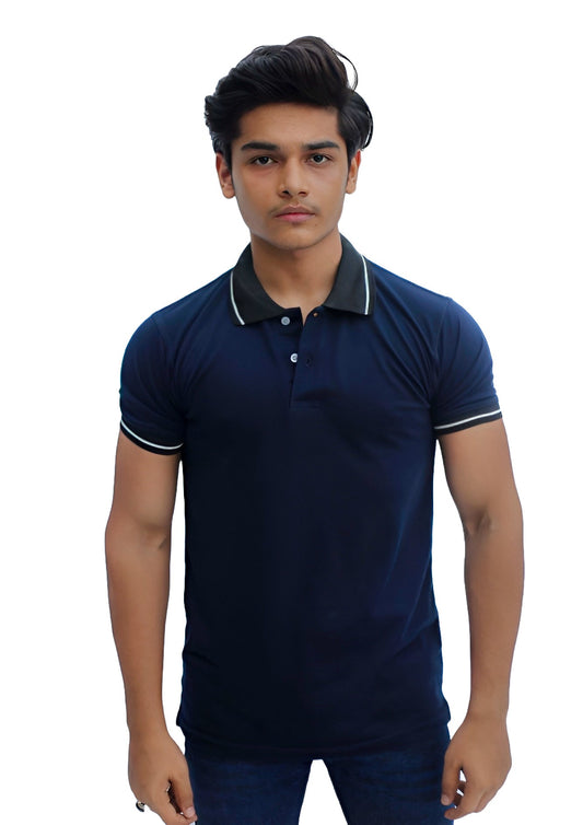 Men Tipping Polo Shirt ( Navy blue )