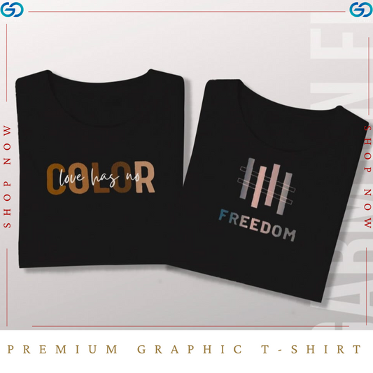 Black Premium Quality Graphic T Shirt (Pack of 2 Pcs)