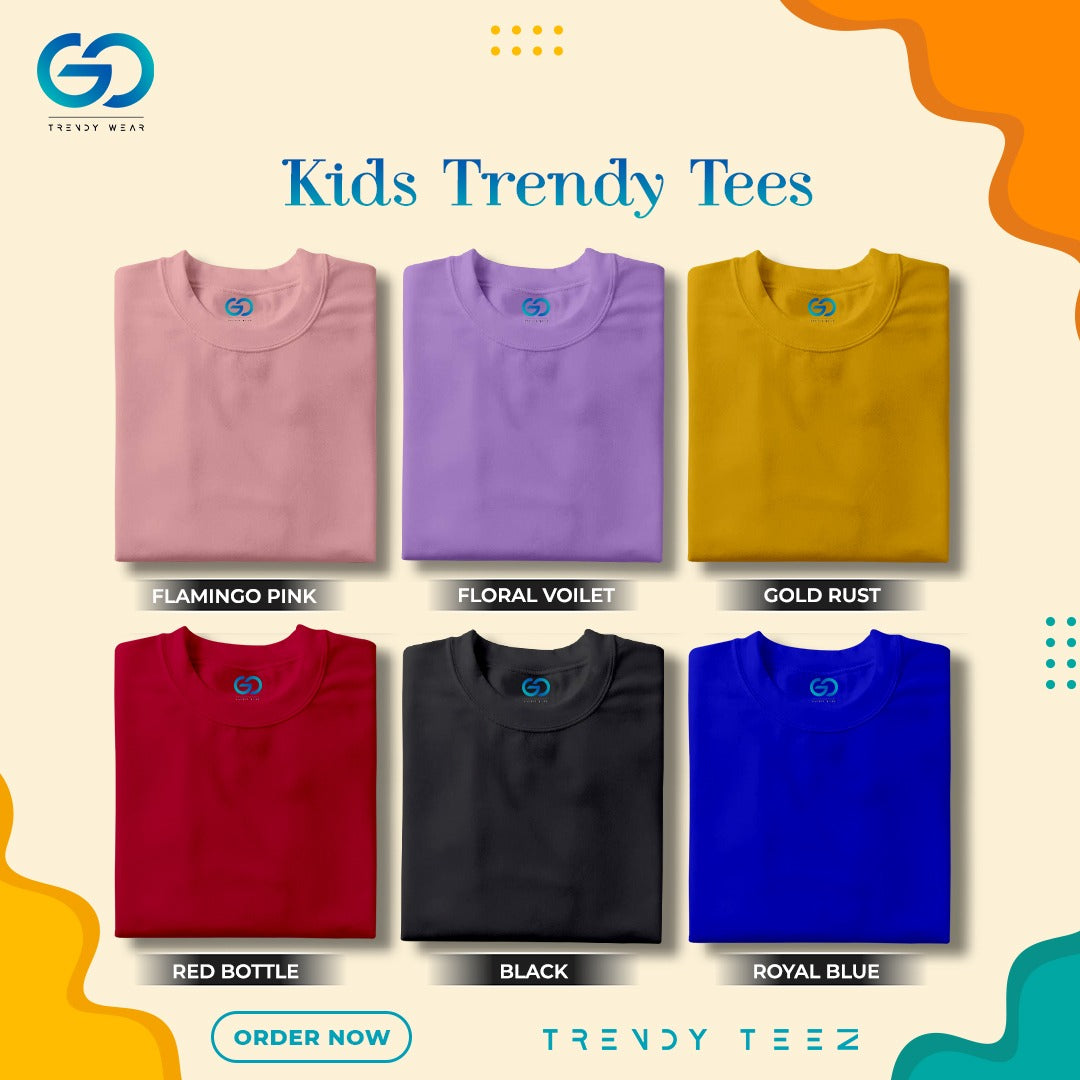 Kids Premium Basic T-Shirt ( PACK OF 6 )