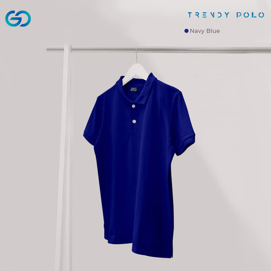 Men's Basic Polo Shirt Navy Blue