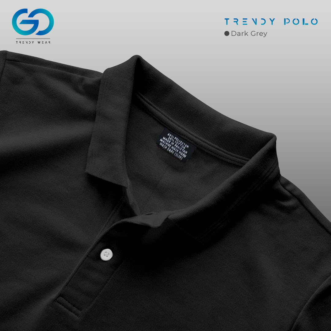 Men's Basic Polo Shirt Dark Grey