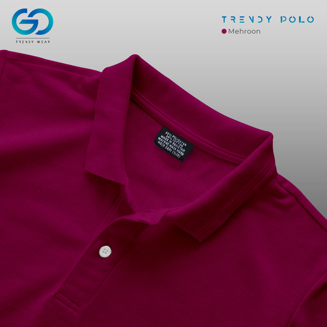 Men's Basic Polo Shirt Mehroon