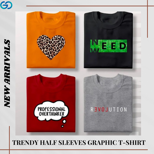 Premium Graphic T Shirt (Pack Of 4)