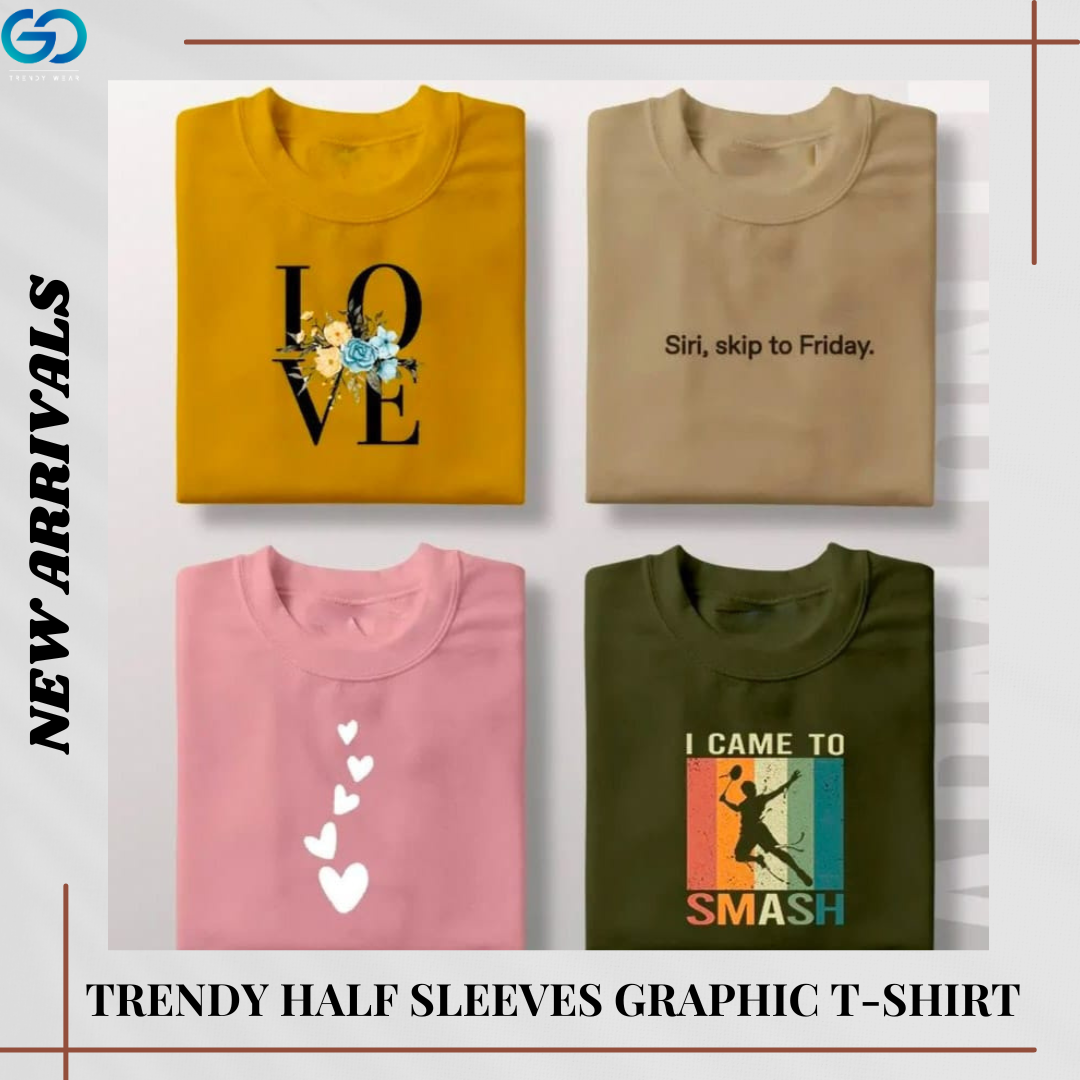 Premium Graphic T Shirt (Pack Of 4)