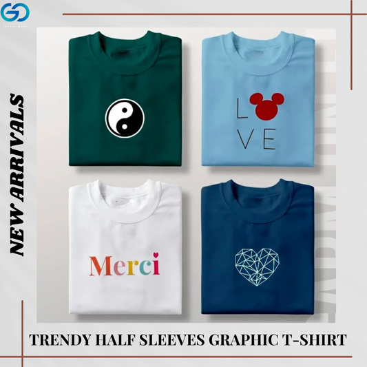 Premium Graphic T Shirt (Pack Of 4)