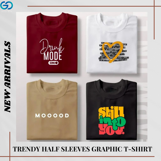 Premium Graphic T Shirt (Pack Of 4)