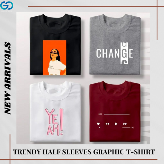 Premium Graphic T Shirt (Pack Of 4)