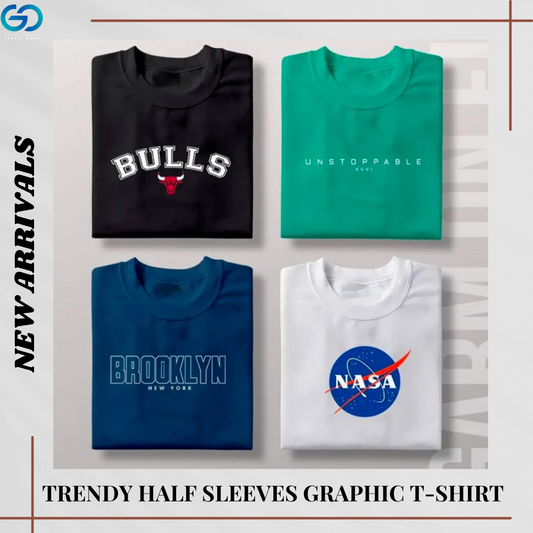 Premium Graphic T Shirt (Pack Of 4)