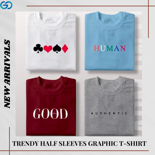 Premium Graphic T Shirt (Pack Of 4)