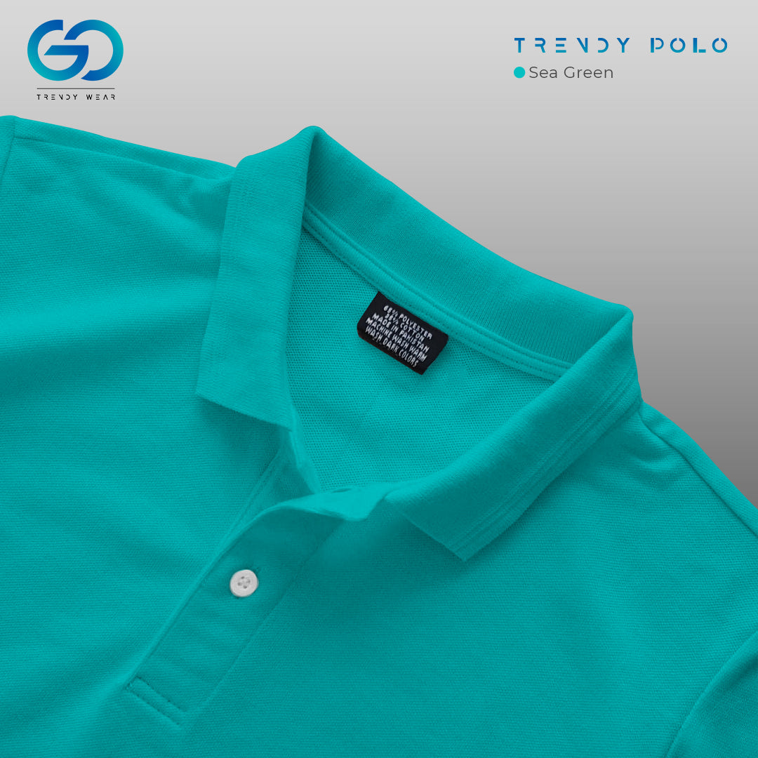 Men's Basic Polo Shirt Sea Green