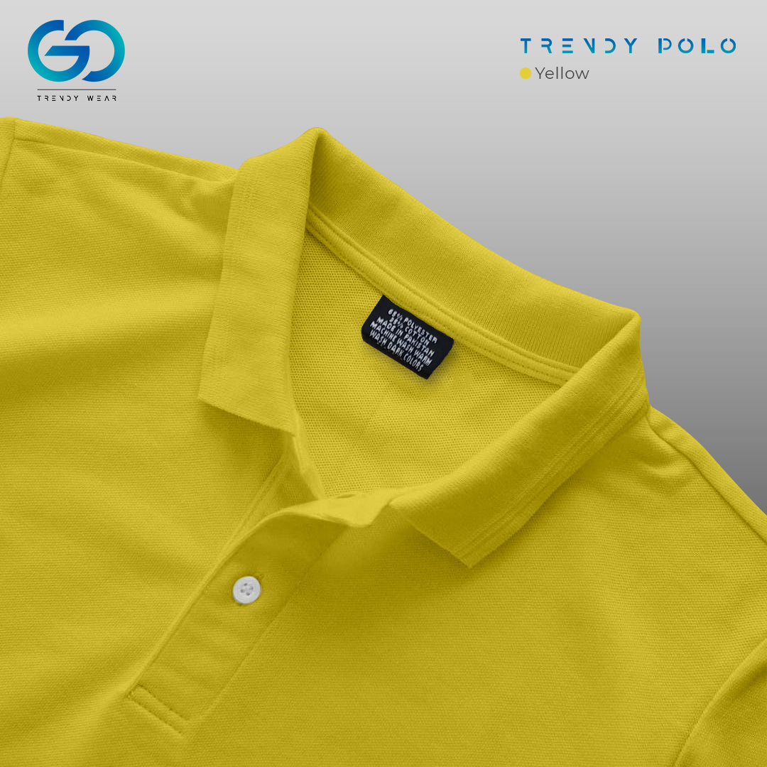 Men's Basic Polo Shirt Yellow